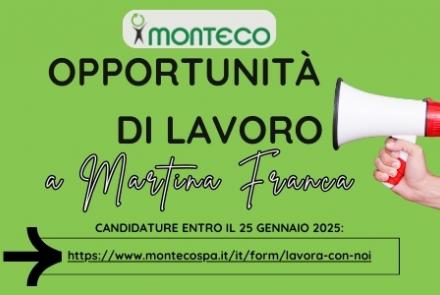 Monteco seleziona personale per la distribuzione di attrezzature e materiali di consumo per la raccolta rifiuti nel Comune di Martina Franca (TA). Candidature entro il 25 gennaio 2025: COME FARE